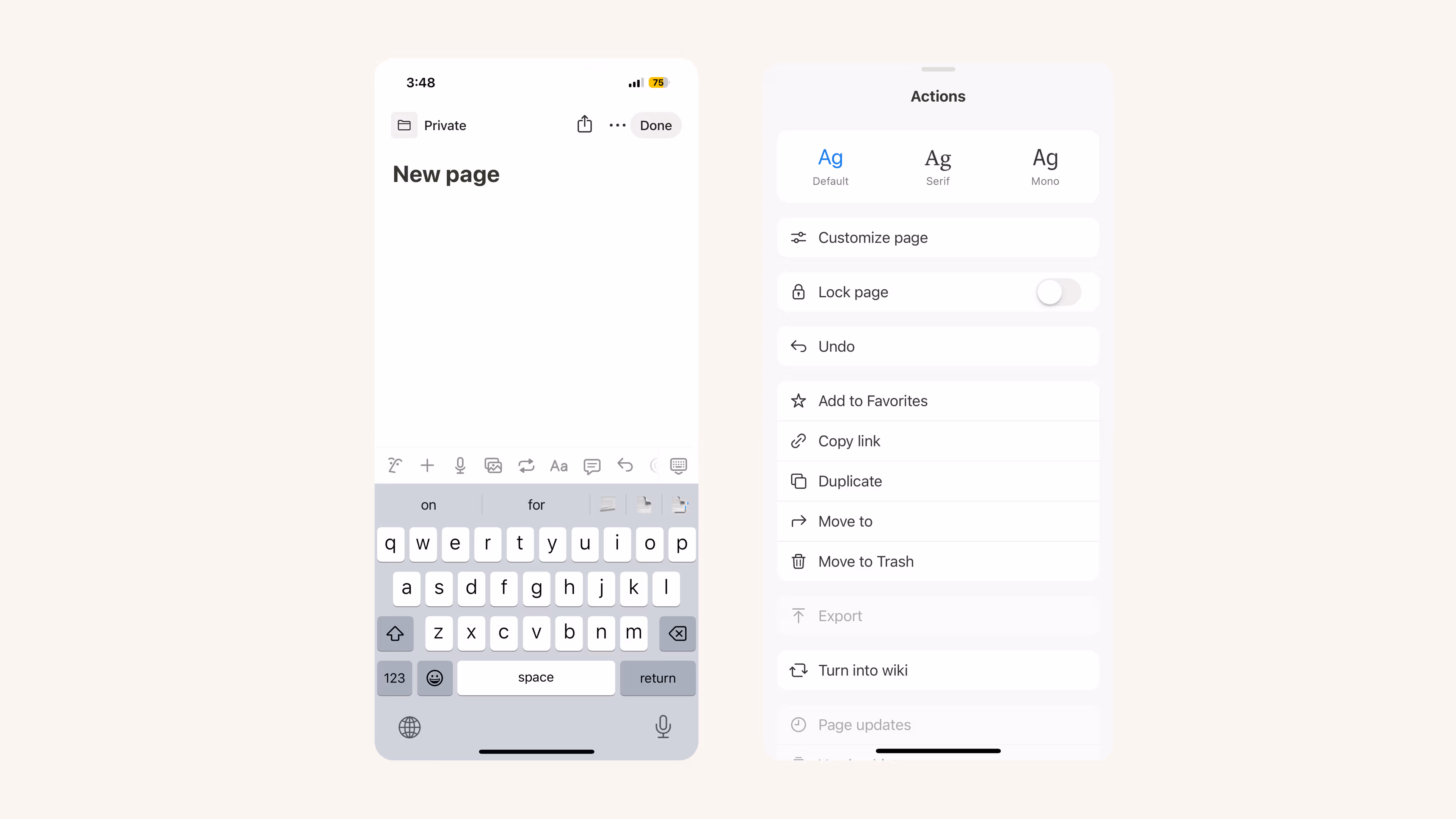 모바일 ••• 메뉴