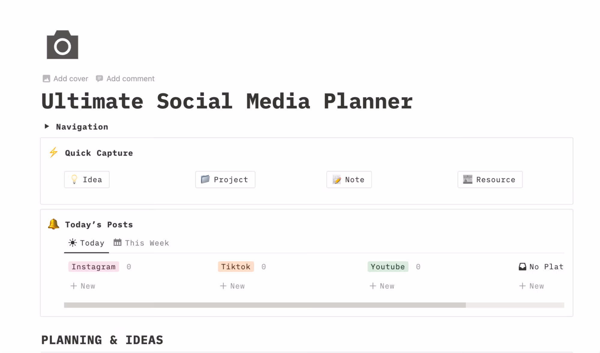 The Ultimate Social Media Planner