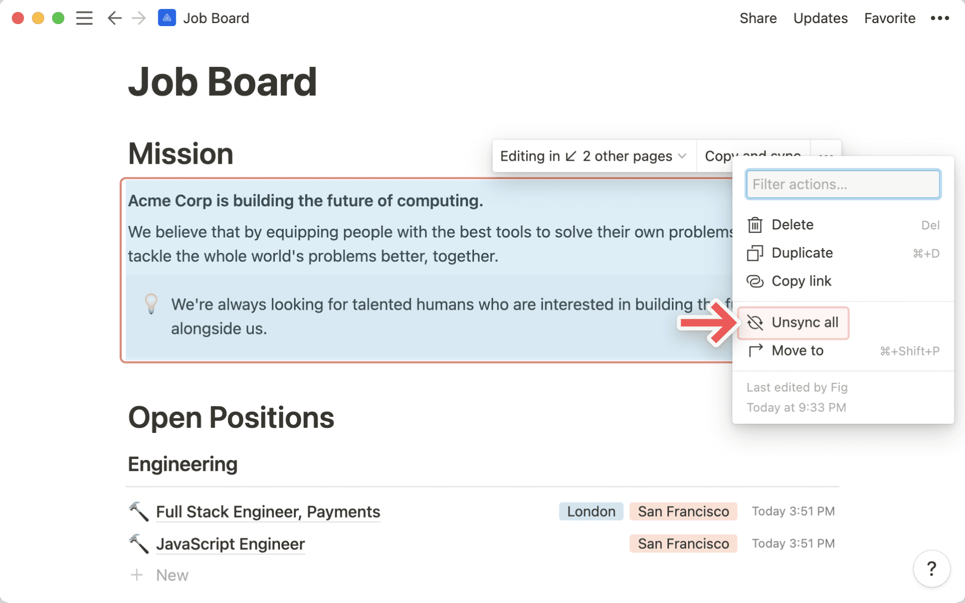 동기화 모두 해제