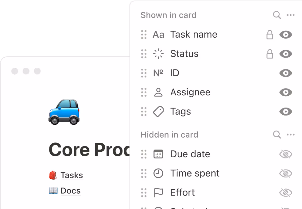 프로젝트 트래커를 위한 사용자 정의 속성과 필드